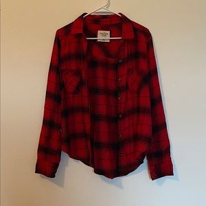 red plaid flannel